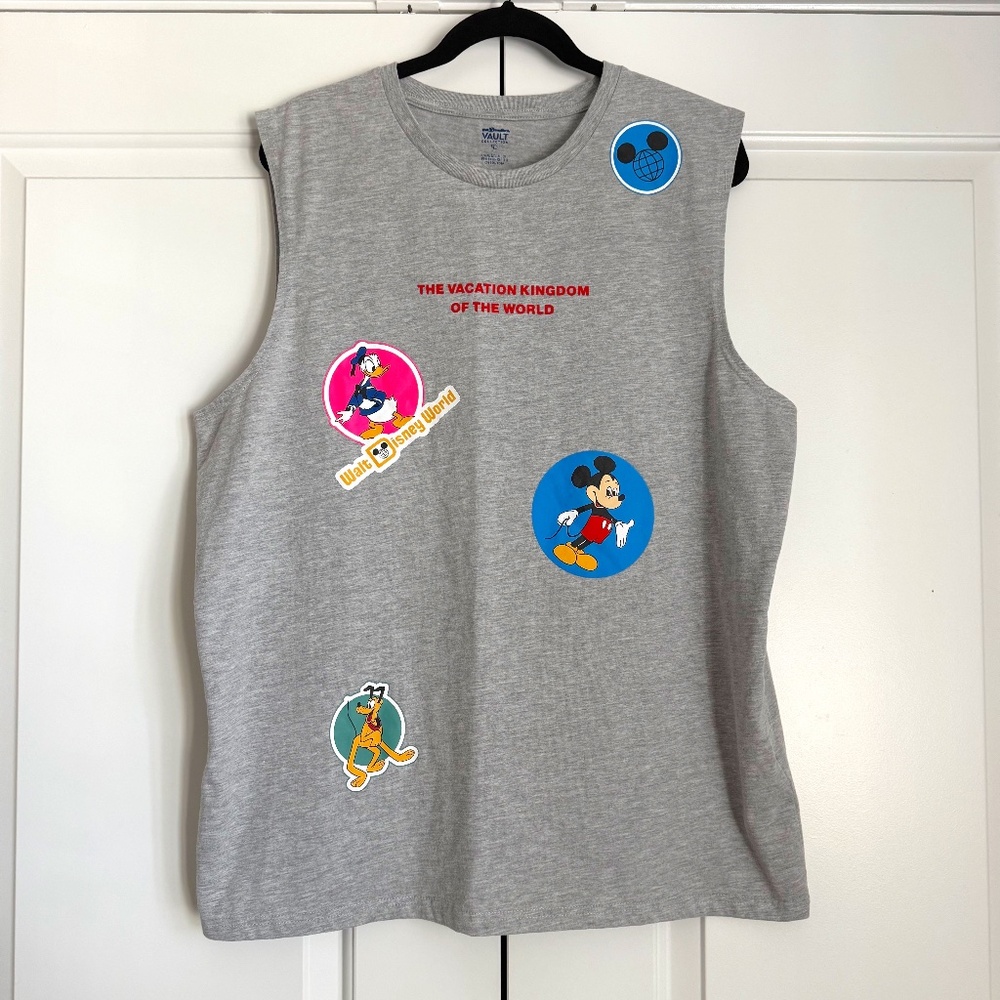 Walt Disney World Vault Collection 50th Retro Stickers Tank Top Size L